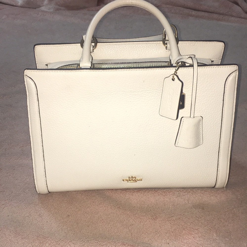 White coach bag
